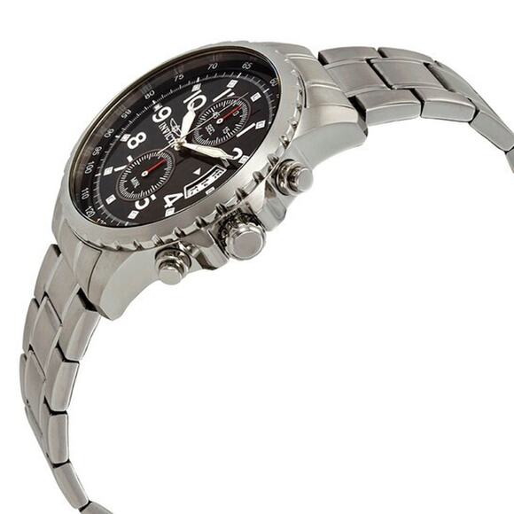 Invicta Specialty Men’s Chronograph Quartz Watch 45mm Stainless Steel Black Dial - Picture 4 of 7